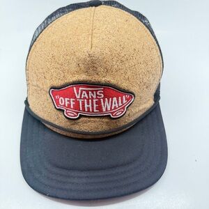 Vans Tan Cork Front Trucker Hat with Black Bill